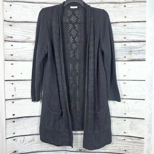 Maurices Open Front Knit Cardigan Black Women’s XL